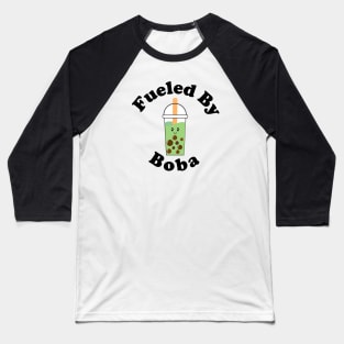 Fueled By Boba Cute Matcha Boba Milk Tea Baseball T-Shirt